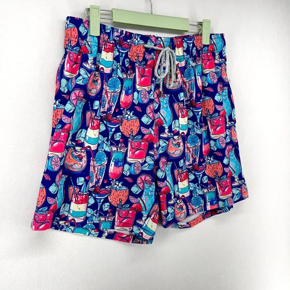Vintage Summer‎ Premium Lined Swim Trunks Mens Size M